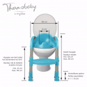 Kάθισμα τουαλέτας με σκαλάκι Thermobaby Kiddyloo Mint