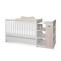 Πολυμορφικό κρεβάτι Lorelli® Multi White - Light Oak