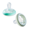 Πιπίλες νύχτας Tommee Tippee Night Time 0-6M Πράσινο, σετ των 2