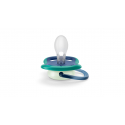 Πιπίλες νυκτός Philips Avent Ultra Air Night 6-18m Boy, σετ των 2 - SCF376/13