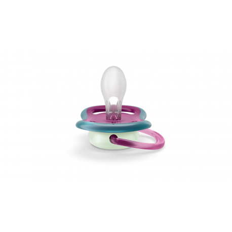 Πιπίλες νυκτός Philips Avent Ultra Air Night 6-18m Girl, σετ των 2 - SCF376/14