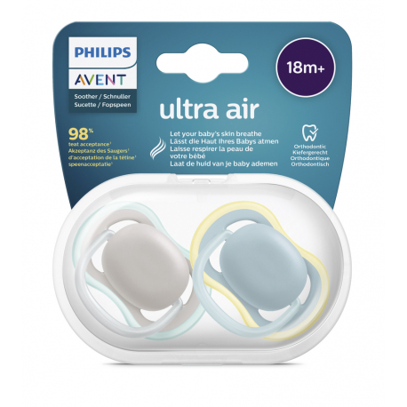 Πιπίλες Philips Avent Ultra Air 18m+ Beige/Dawn, σετ των 2 - SCF349/01