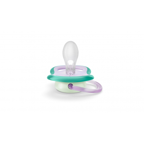 Πιπίλες νυκτός Philips Avent Ultra Air Night 0-6m Girl, σετ των 2 - SCF376/19