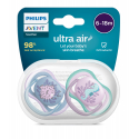 Πιπίλες Philips Avent Ultra Air 6-18m Girl, σετ των 2 - SCF085/61