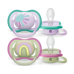 Πιπίλες Philips Avent Ultra Air 0-6m Girl, σετ των 2 - SCF085/59