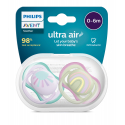 Πιπίλες Philips Avent Ultra Air 0-6m Girl, σετ των 2 - SCF085/59