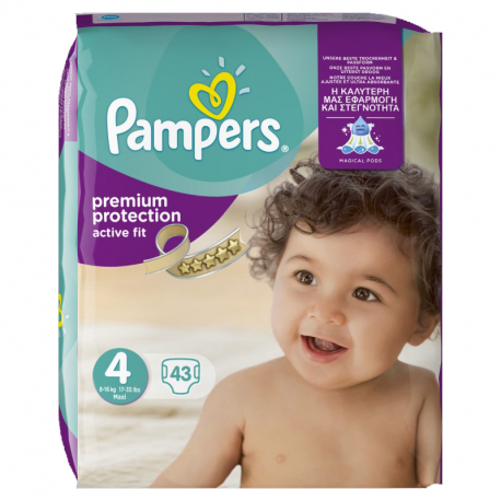 Πάνες monthly pack Pampers® Active Fit Maxi No 4 (8-16 kg) 168 τεμάχια