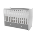 Βρεφικό κρεβάτι Lorelli® Matrix White - Stone Grey