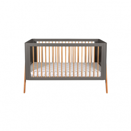 Βρεφικό κρεβάτι Troll Nursery Torsten Seal Grey - Teak