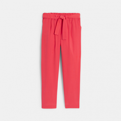 Okaidi Pantalon chino uni jaune Fille