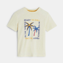 Okaidi Boy's short-sleeve T-shirt with palm tree design