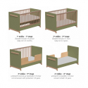 Βρεφικό Κρεβάτι Casababy Palmer Olive μετατρεπόμενο σε προεφηβικό