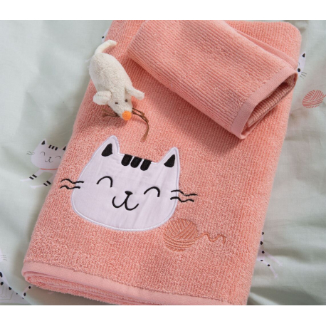 Παιδικές πετσέτες Nef-Nef Homeware Cat&#039;s Game σετ 2 τμχ