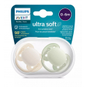 Πιπίλες Philips Avent Ultra Soft 0-6m Boy, σετ των 2 - SCF091/05