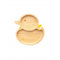 Πιάτο μπαμπού με 2 χωρίσματα Eco Rascals Duck - Yellow