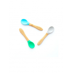 Σετ κουτάλια 3 τεμαχίων Eco Rascals (γκρι, μπλε, πράσινο)