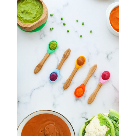 Σετ κουτάλια 3 τεμαχίων Eco Rascals (γκρι, μπλε, πράσινο)