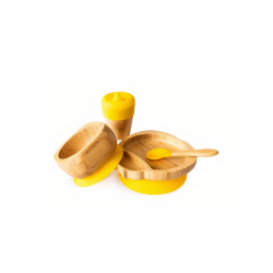 Σετ πιάτο, μπολ & ποτήρι Eco Rascals Ladybird - Yellow