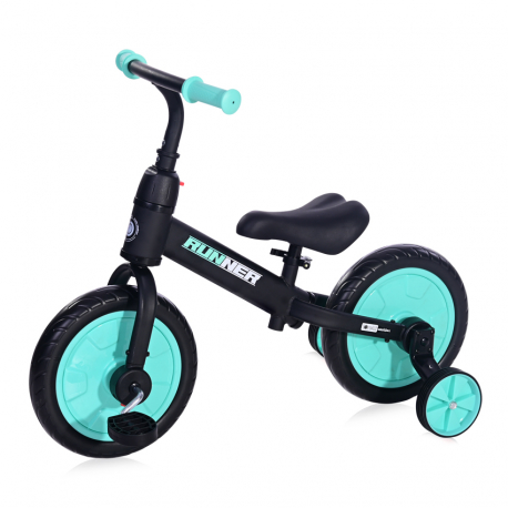 Ποδήλατο ισορροπίας Lorelli® Runner 2 σε 1 Black &amp; Turquoise