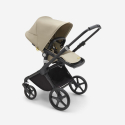 Καρότσι και port-bebe Bugaboo Fox Cub Complete Black - Desert Beige