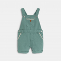 Obaibi Baby boy's green short dungarees and white pique polo shirt
