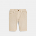 Okaidi Boy's plain beige canvas Bermuda shorts