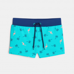 Okaidi Boy's blue printed swimming shorts