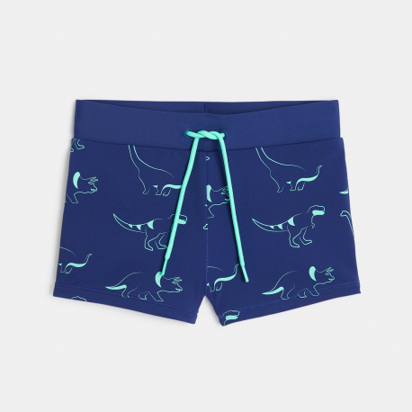 Okaidi Boys&#039; blue dinosaur motif swim shorts