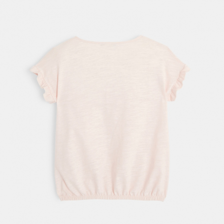 Okaidi T-shirt blousant brode rose fille