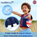 Σωσίβιο γιλέκο παιδικό Konfidence™ Original Jacket Navy Hibiscus Medium