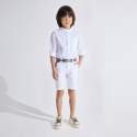Okaidi Boy's plain white Henley collar shirt