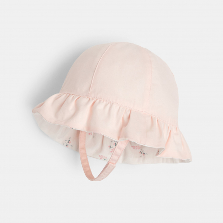 Obaibi Καπέλο για τον ήλιο δύο όψεων ροζ για μωρά κοριτσάκια