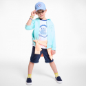 Okaidi Boy's blue slogan hoodie