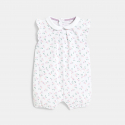 Obaibi Baby girl's short white floral romper suit