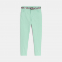 Okaidi Girl's green balloon trousers + belt