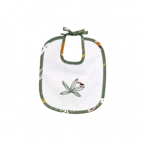 Σαλιάρα πετσετέ με κορδόνι Baby Star Kenya Λευκό