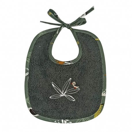 Σαλιάρα πετσετέ με κορδόνι Baby Star Kenya Χακί