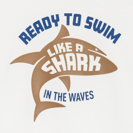 Okaidi Okaidi Μπλούζα κοντομάνικη με μοτίφ Καρχαρίας για αγόρια