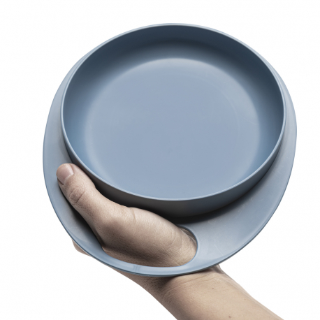 Σετ μπολ και πιάτο Nuvita Easy Eating Powder Blue