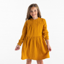 Okaidi Φόρεμα από λεπτό βαμβακερό ύφασμα πορτοκαλί για κορίτσια