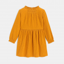 Okaidi Φόρεμα από λεπτό βαμβακερό ύφασμα πορτοκαλί για κορίτσια