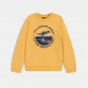 Okaidi Boy's blue dinosaur motif sweatshirt