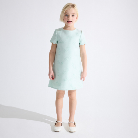 Okaidi Φόρεμα με ζακάρ σχέδιο με ιριδίζοντα μοτίφ για κορίτσια