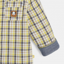 Obaibi Chemise a carreaux en tubique jaune bebe garcon