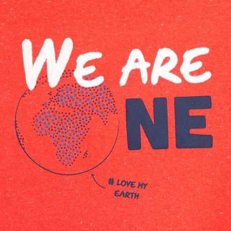 Okaidi T-shirt 60% en coton recycle WE ARE ONE