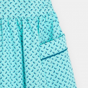 Okaidi Robe chasuble imprimee bleue bebe fille