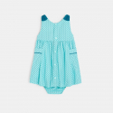Okaidi Robe chasuble imprimee bleue bebe fille