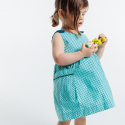 Okaidi Robe chasuble imprimee bleue bebe fille