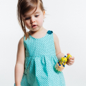 Okaidi Robe chasuble imprimee bleue bebe fille