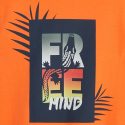 Okaidi T-shirt a message nature orange garcon